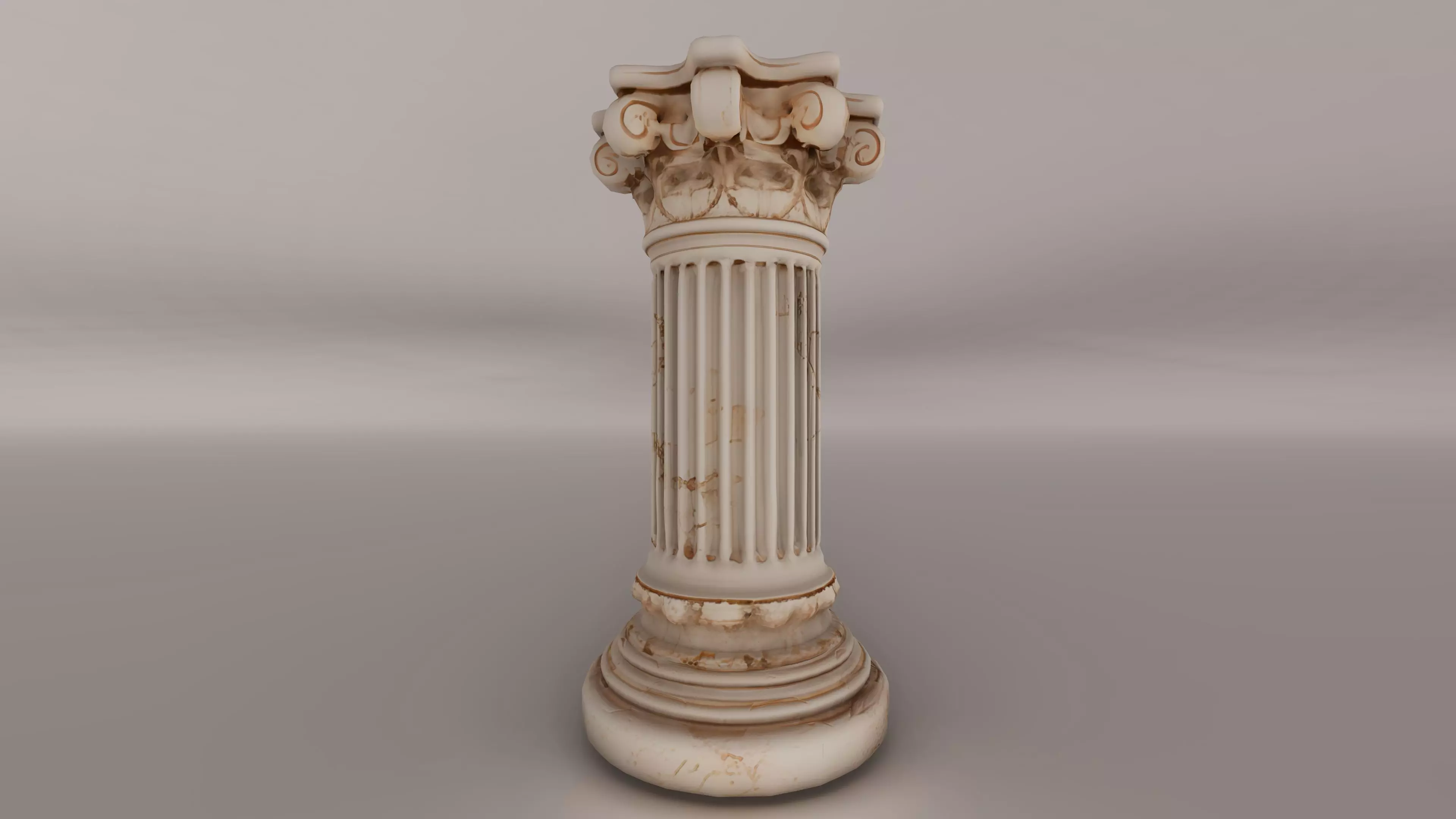 Ancient Roman Column High Quality with PBR Textures Shaders 3D model_0