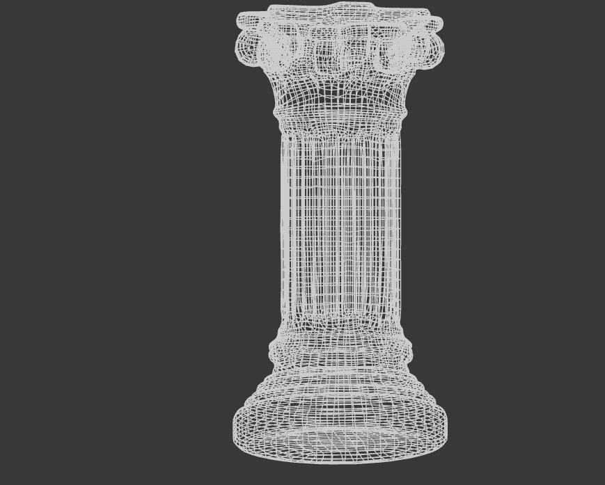 Ancient Roman Column High Quality with PBR Textures Shaders 3D model_4