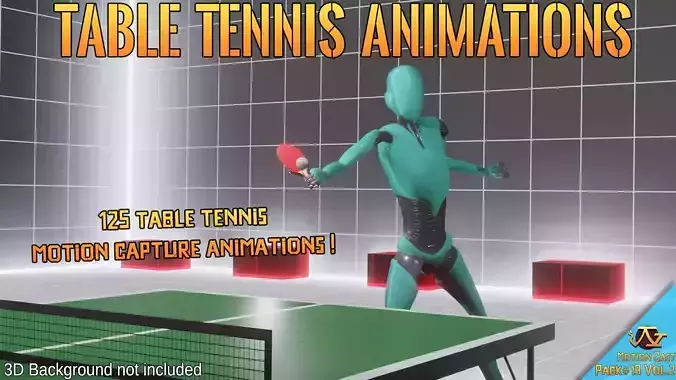 Table Tennis animations - Motion Cast19 Vol2 3D model