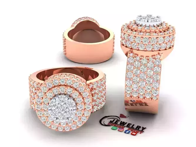 Custom Round Diamond Ring - Icy Bling Round Diamond Ring 