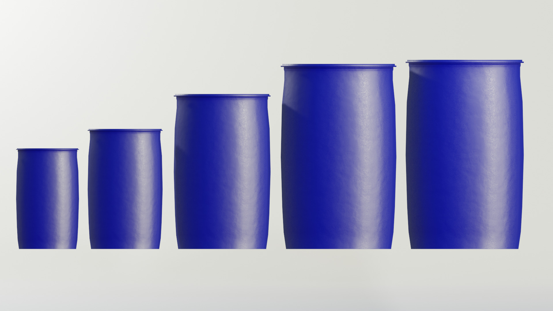 Plastic Tight Head Drum Collection Low-poly 3D model_3