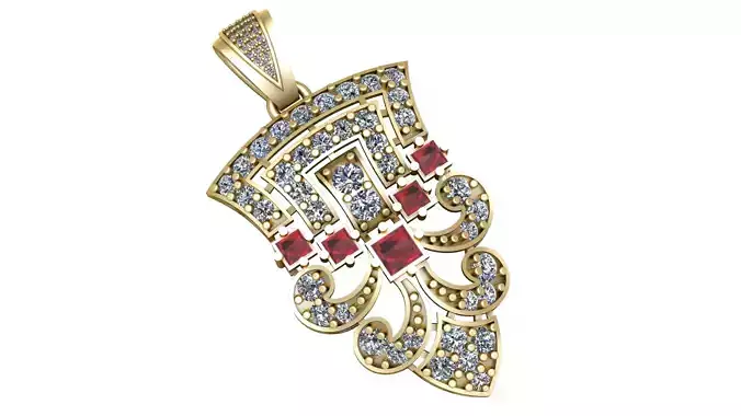 PRECIOUS GLAMIRA PENDANT 3D PRINTABLE MODEL