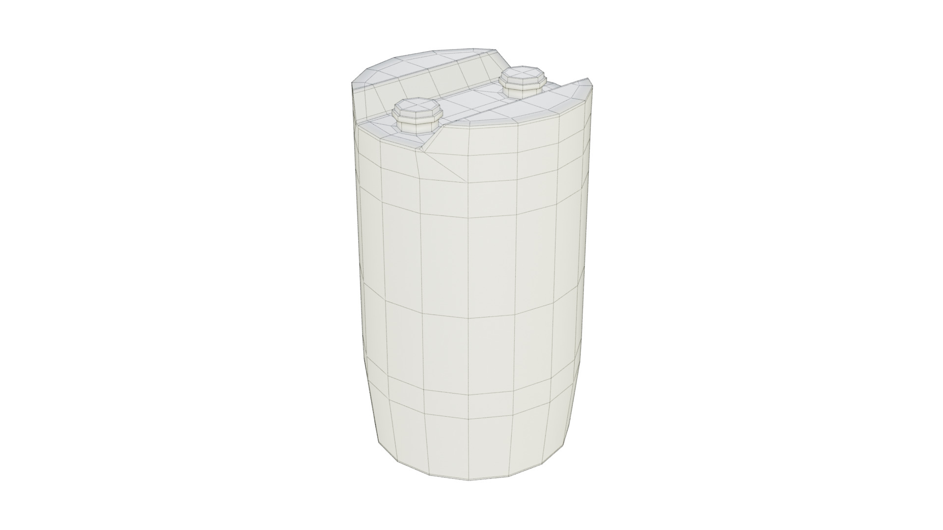 Plastic Tight Head Drum 01 30L Low-poly 3D model_5