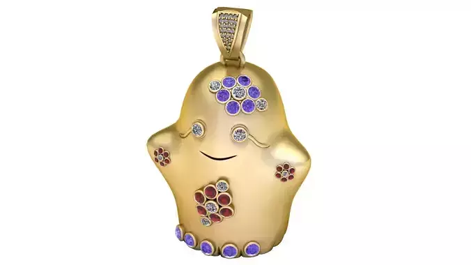 CUTE GHOST PENDANT 3D PRINTABLE MODEL