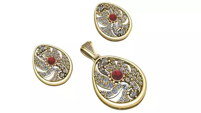 TURKISH STYLE LOCKET SET 3D PRINTABLE MODEL