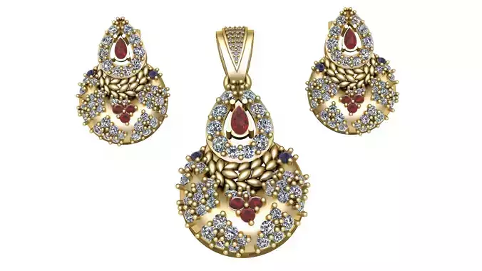 INDIAN FANCY LOCKET SET 3D PRINTABLE MODEL