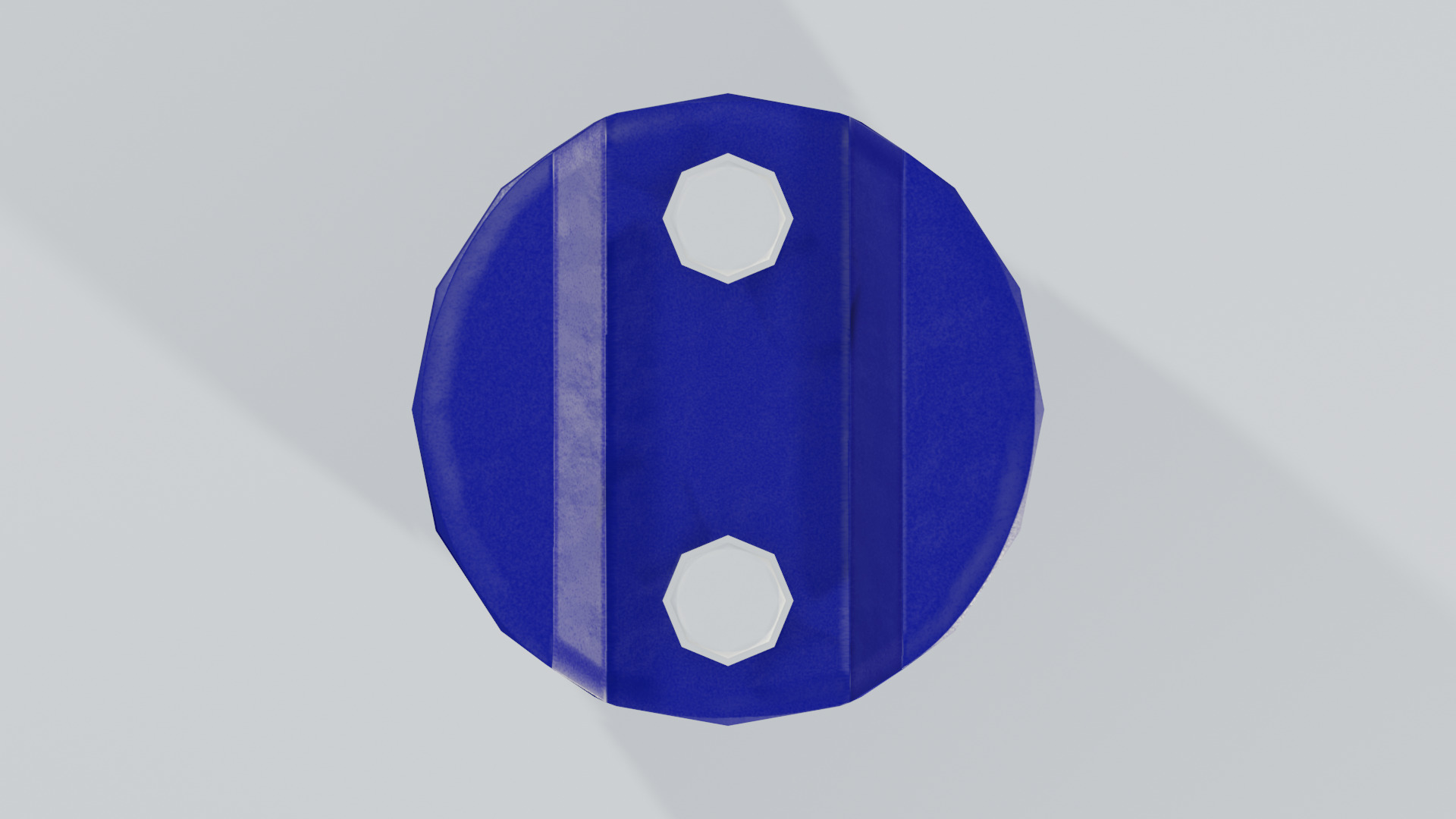 Plastic Tight Head Drum  01 120L Low-poly 3D model_1