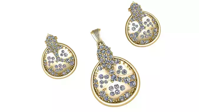 STYLISH LOCKET SET 3D PRINTABLE MODEL