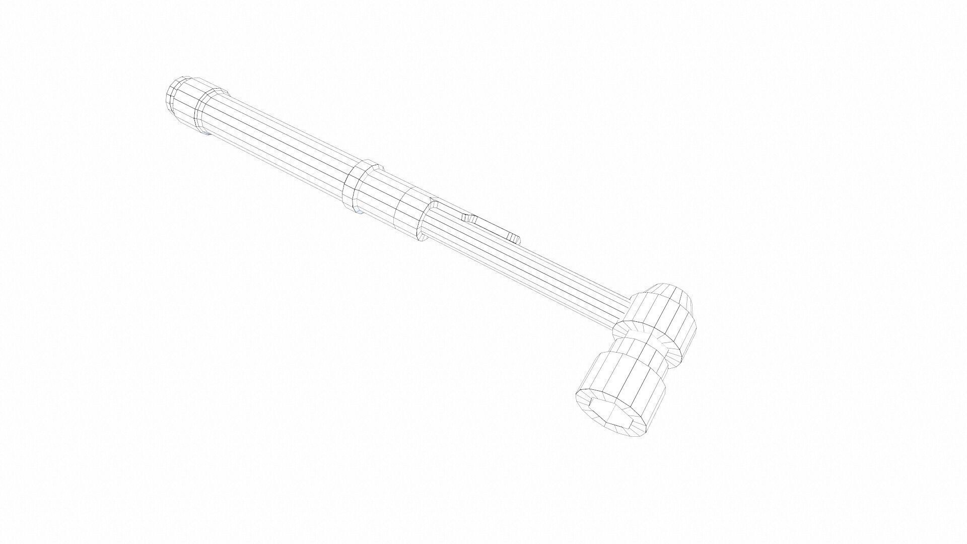 Wrench Tool Low-poly 3D model_9