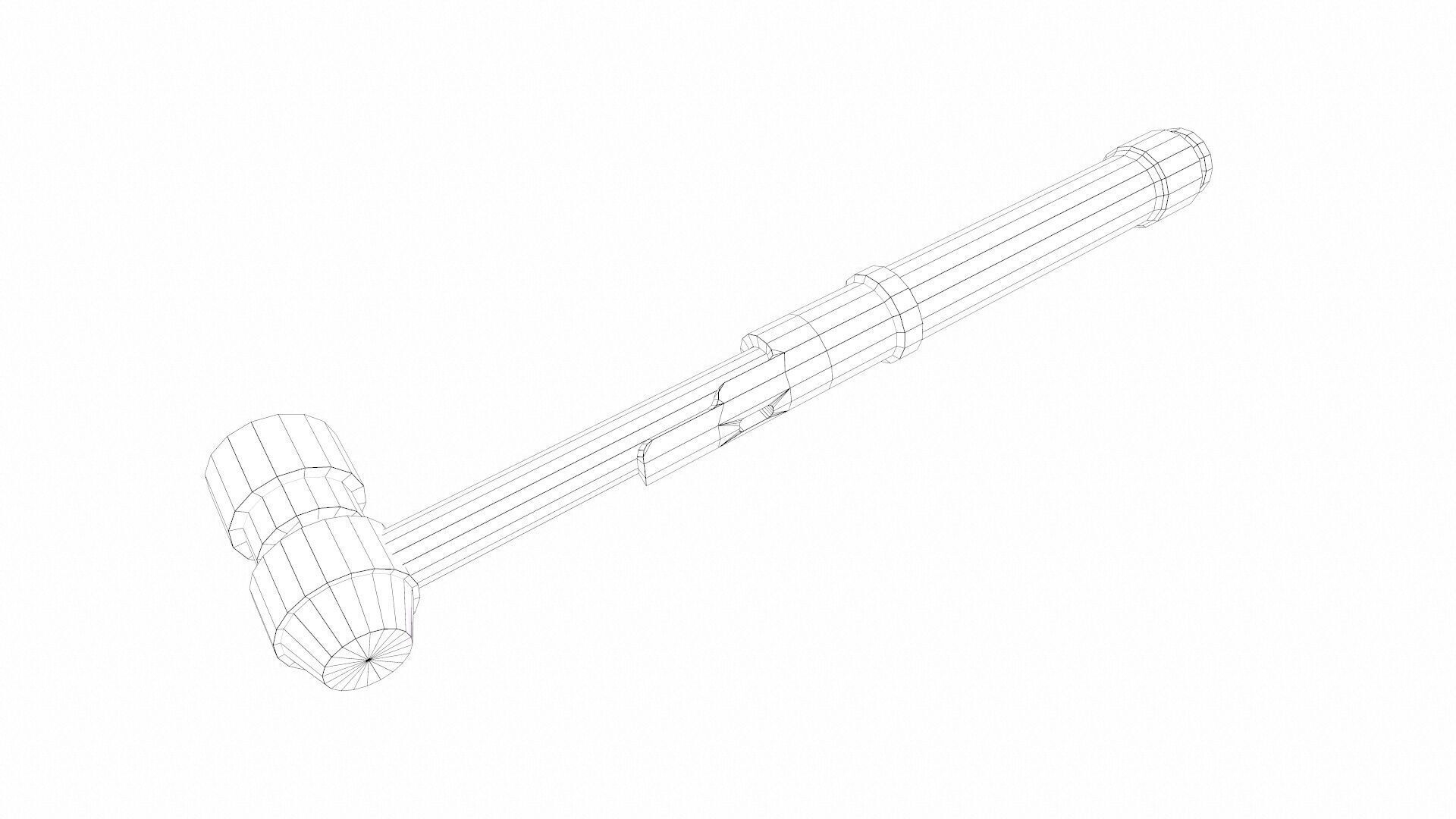 Wrench Tool Low-poly 3D model_8