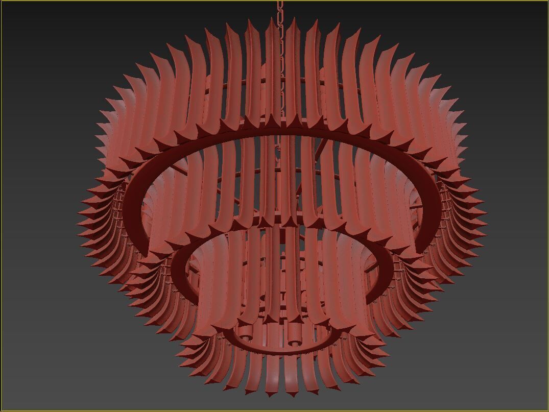 Rhine Three Tier Chandelier 3D model_8