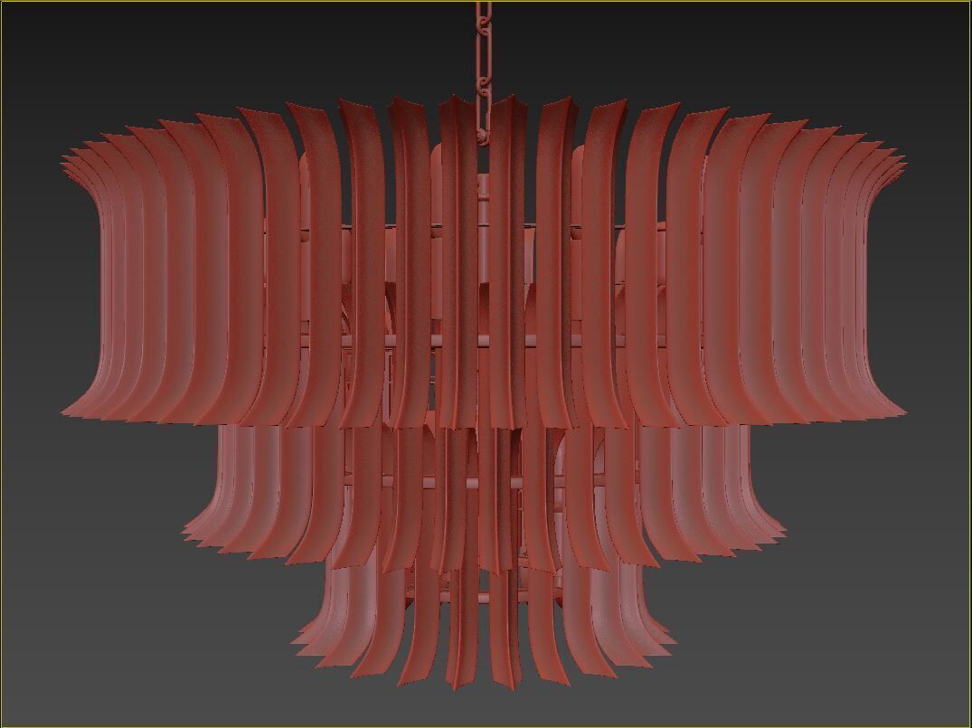 Rhine Three Tier Chandelier 3D model_7