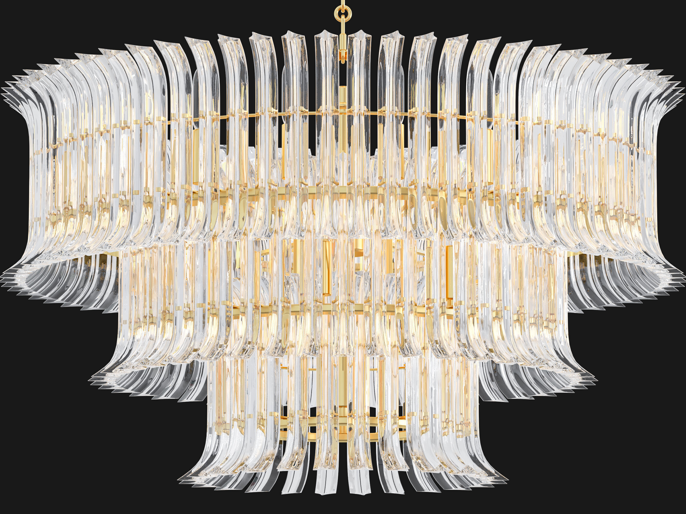 Rhine Three Tier Chandelier 3D model_3