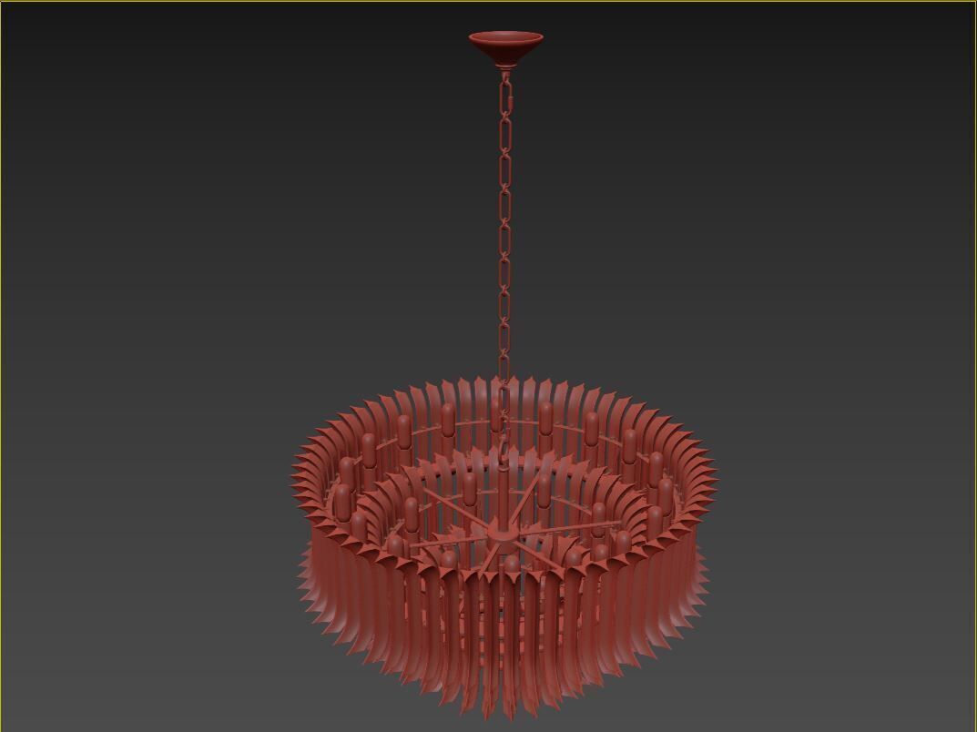 Rhine Three Tier Chandelier 3D model_6