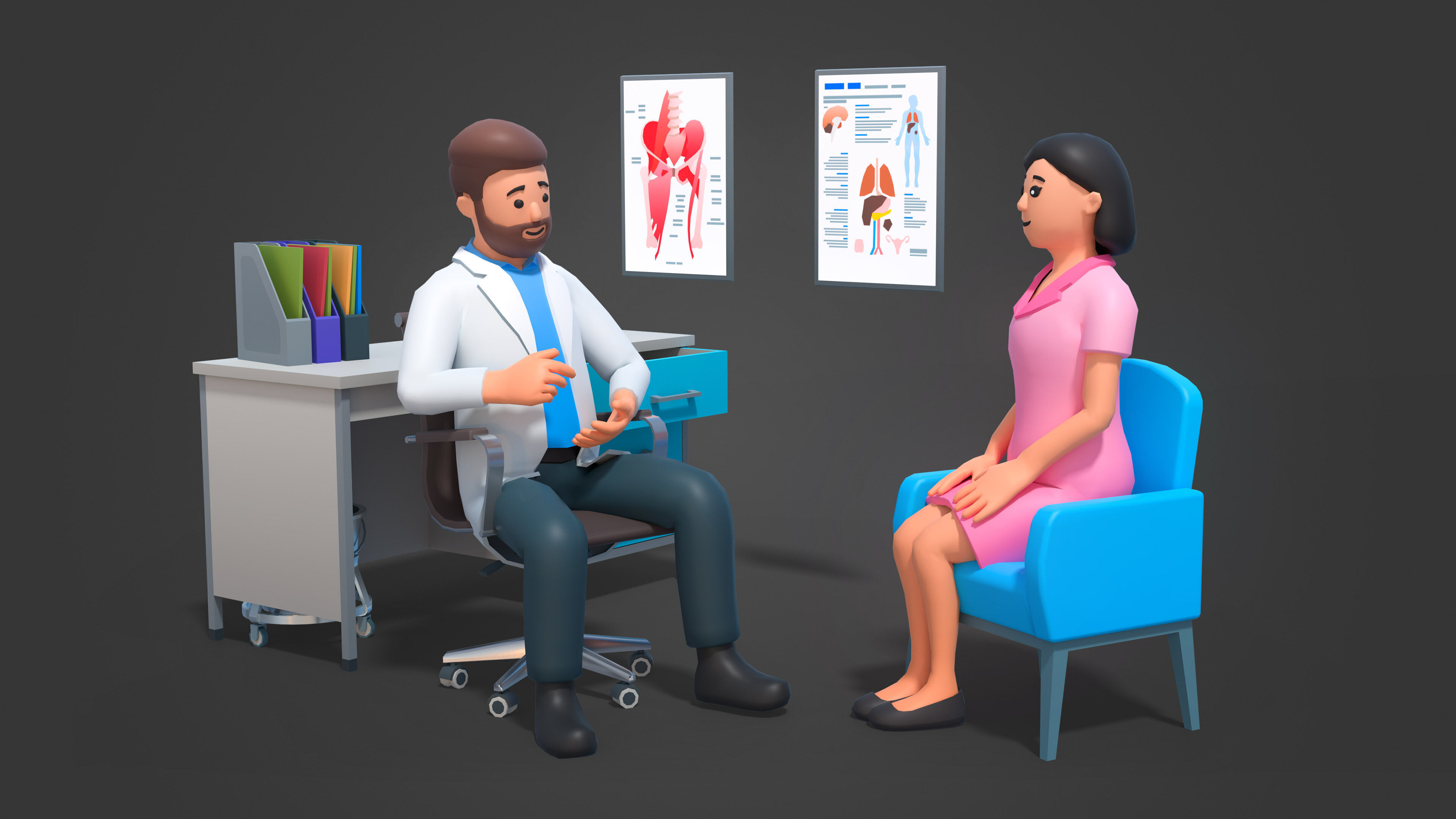 Medical Pack Low-poly 3D model_10