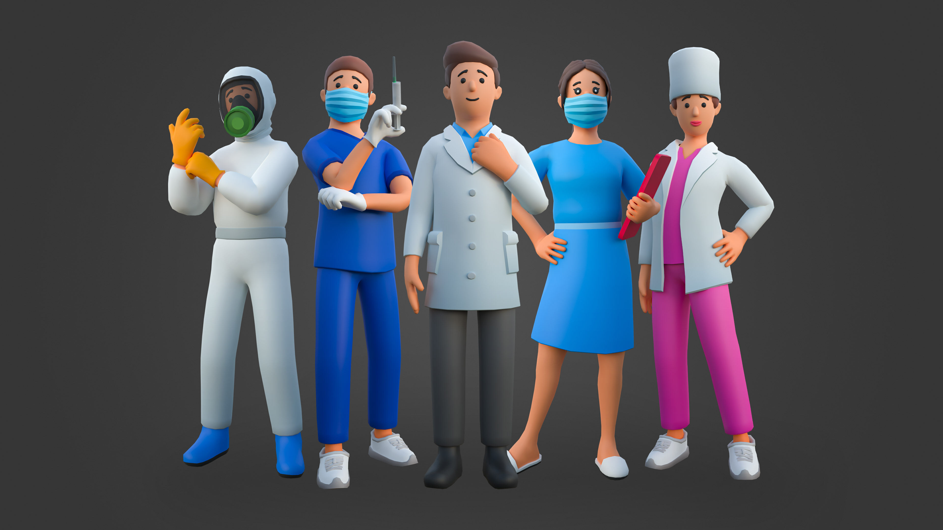 Medical Pack Low-poly 3D model_8