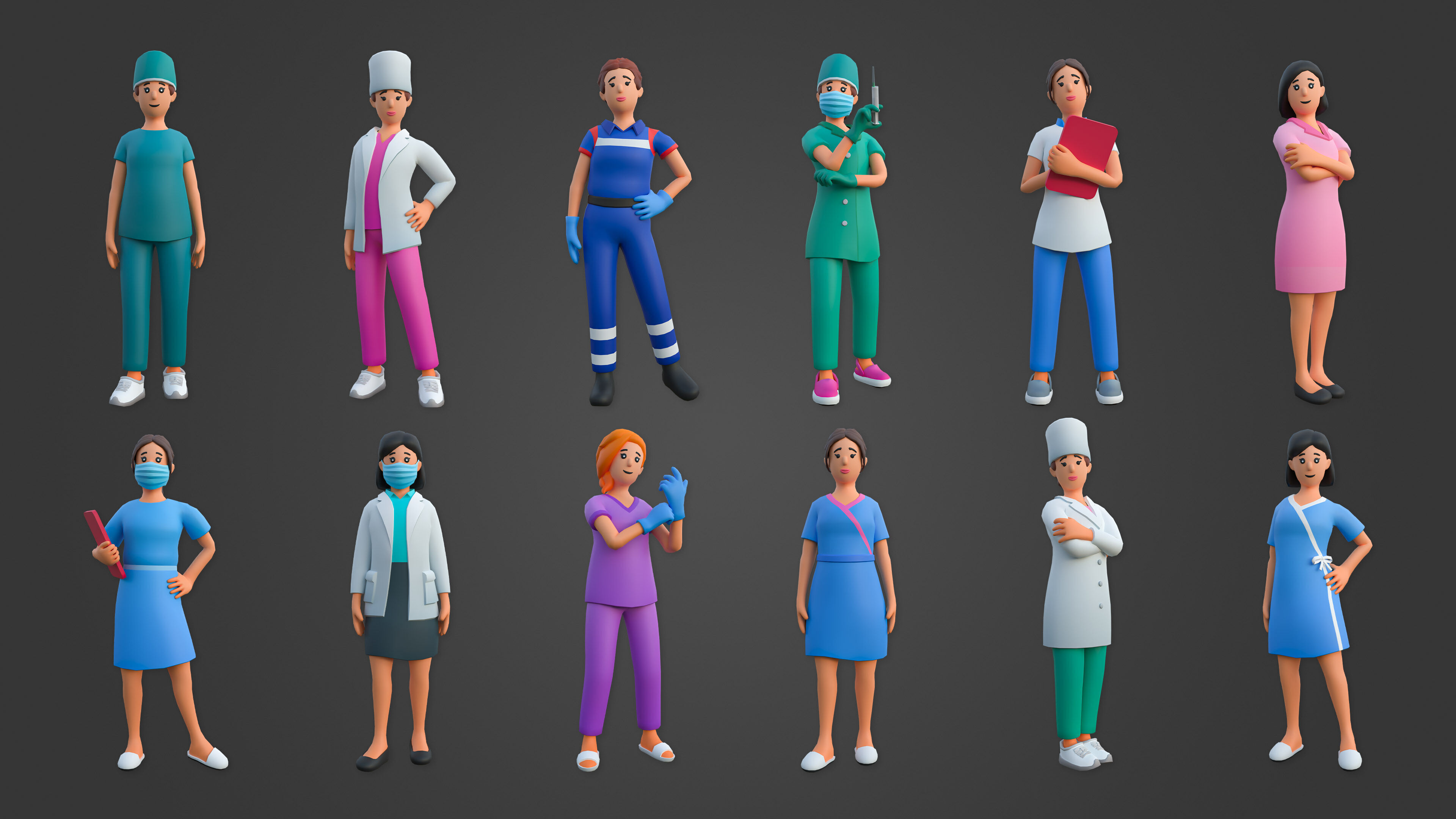 Medical Pack Low-poly 3D model_4