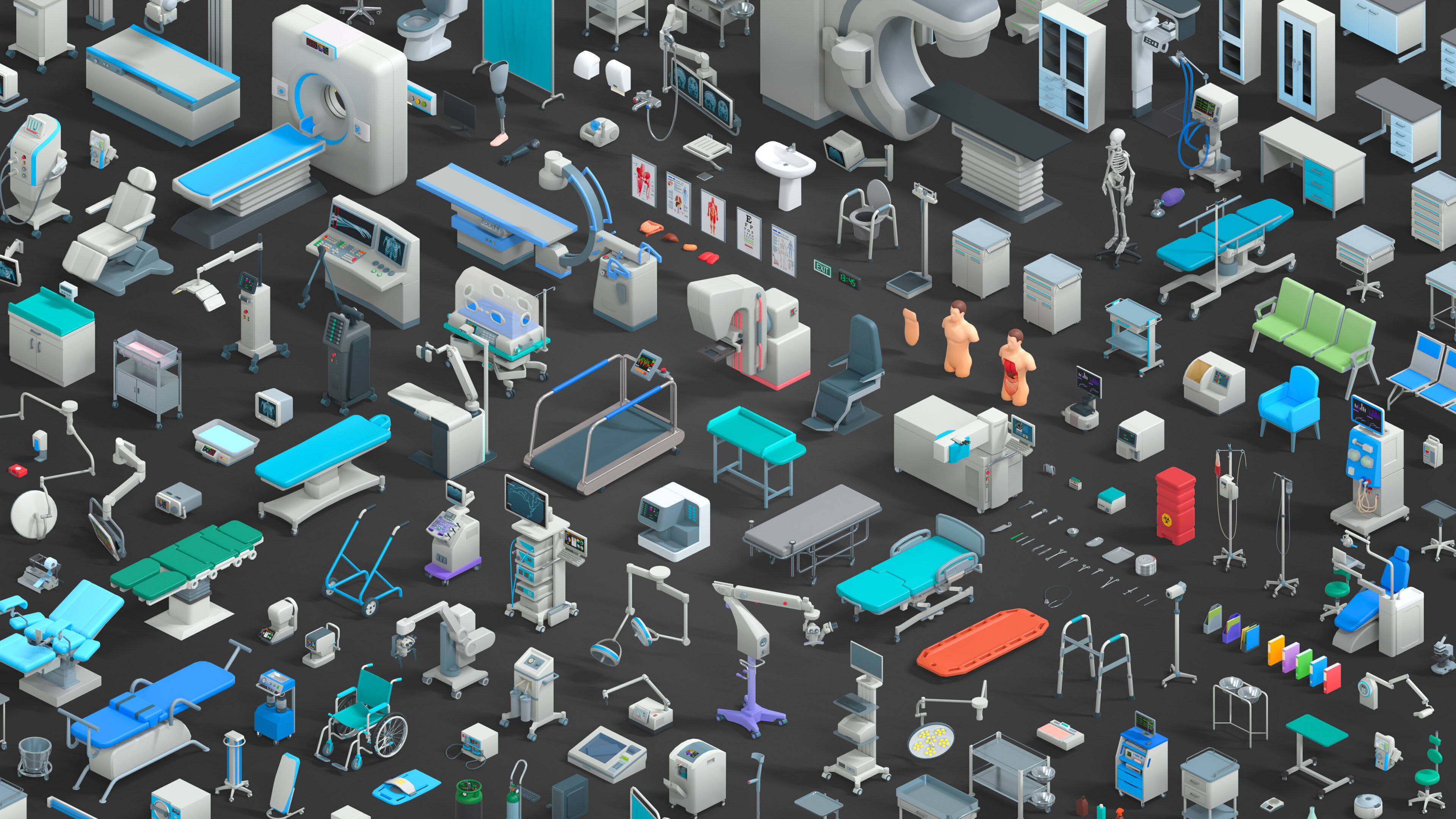 Medical Pack Low-poly 3D model_3