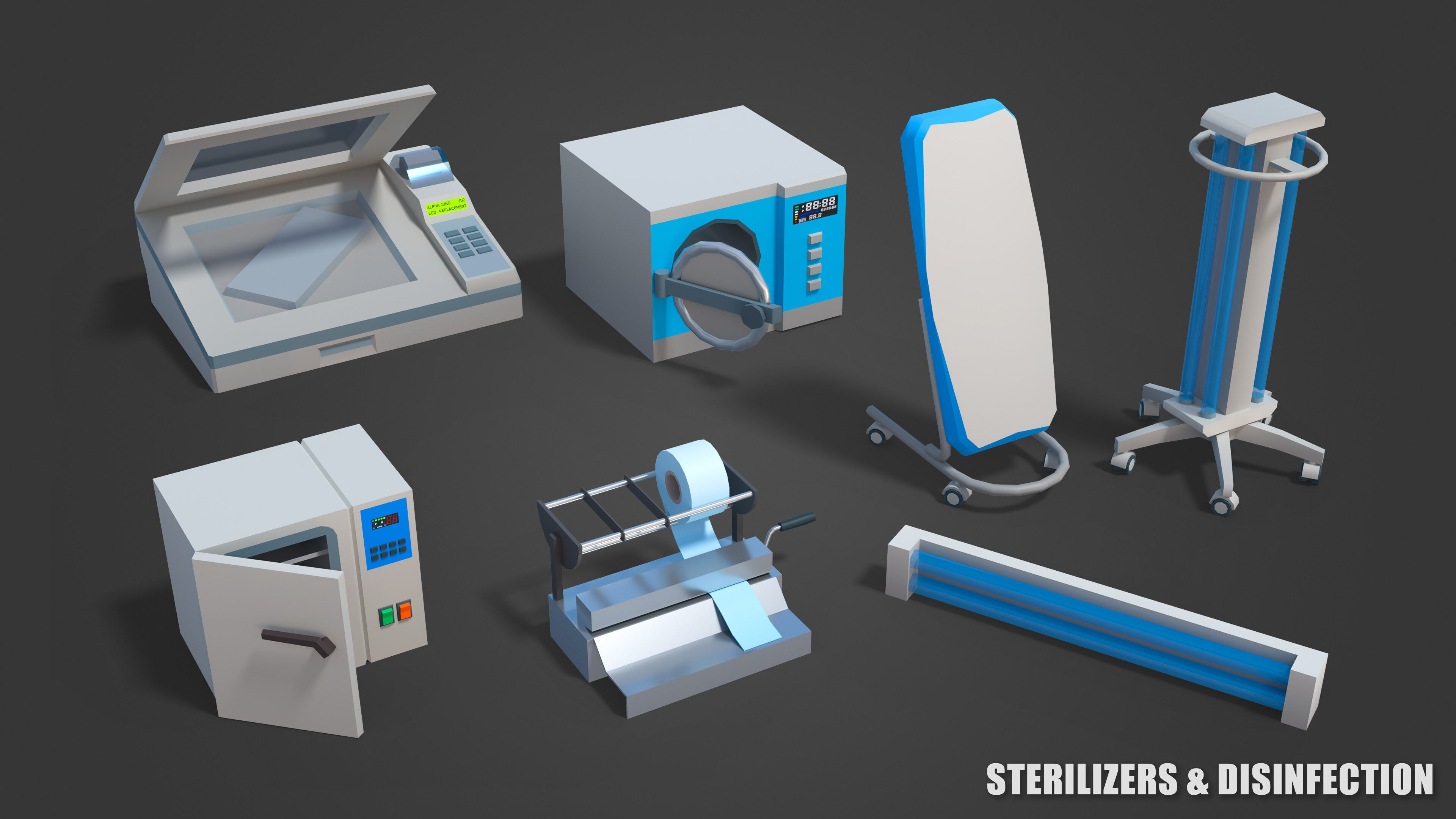 Medical Pack Low-poly 3D model_19