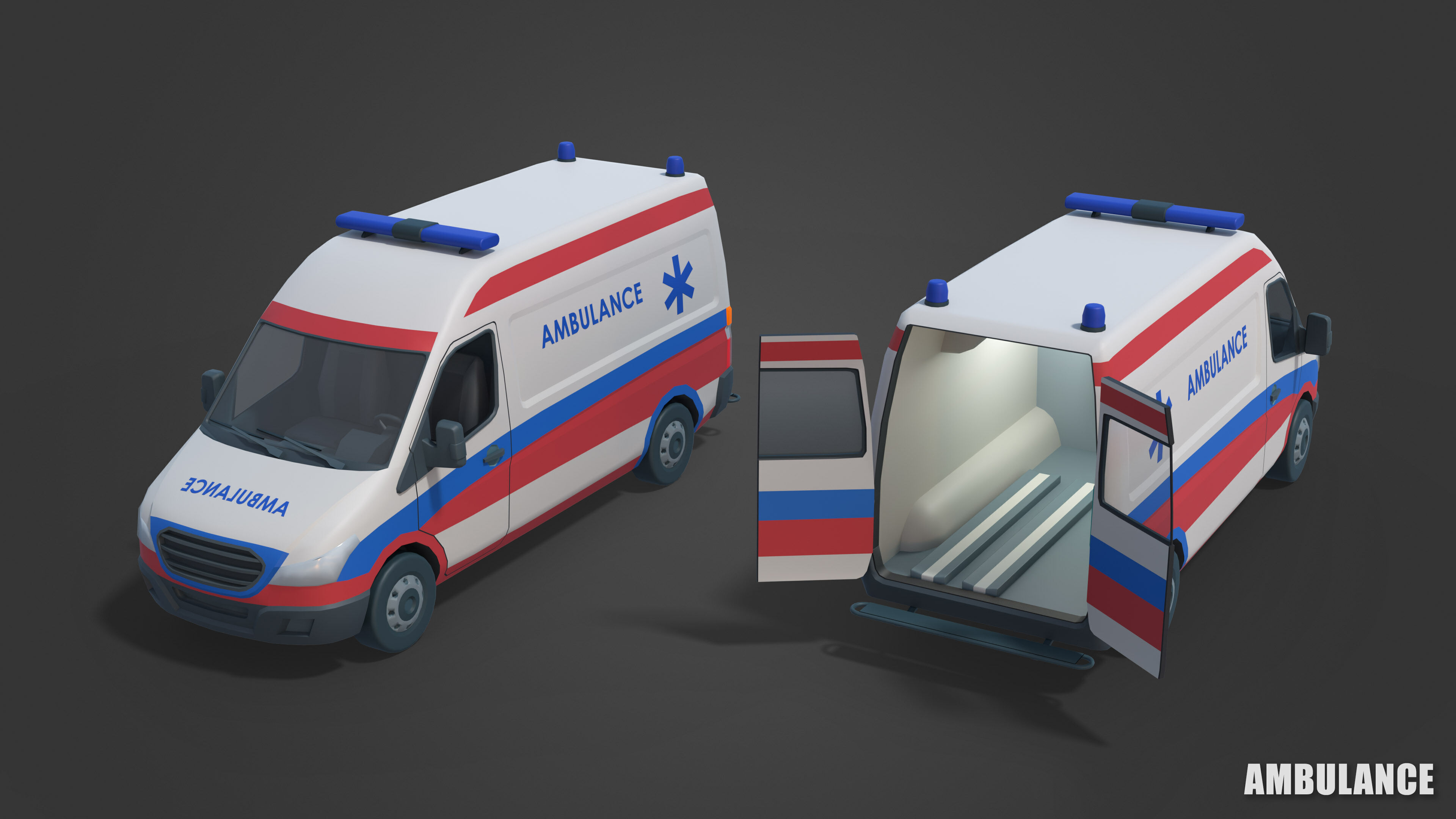 Medical Pack Low-poly 3D model_30