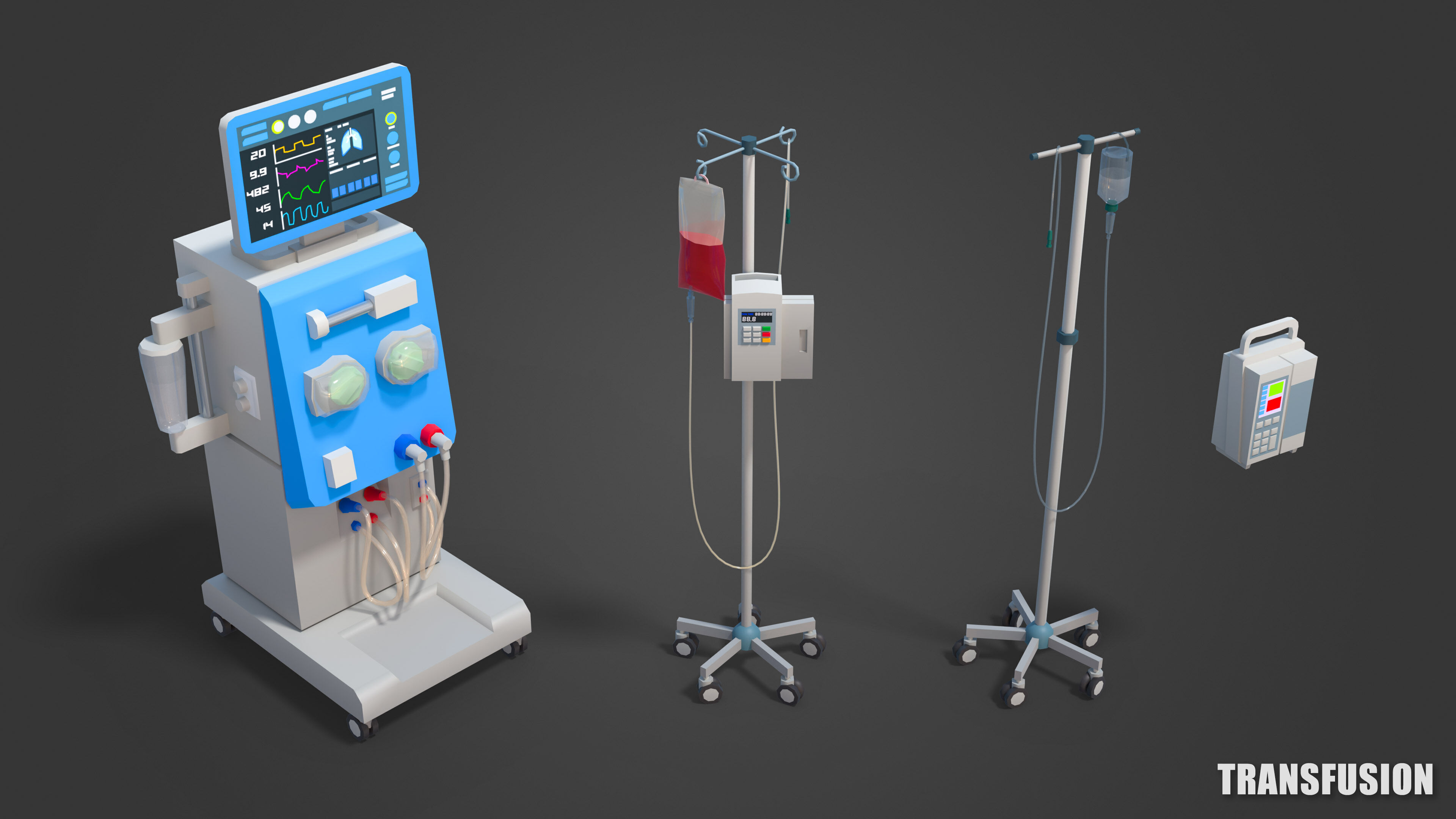 Medical Pack Low-poly 3D model_21