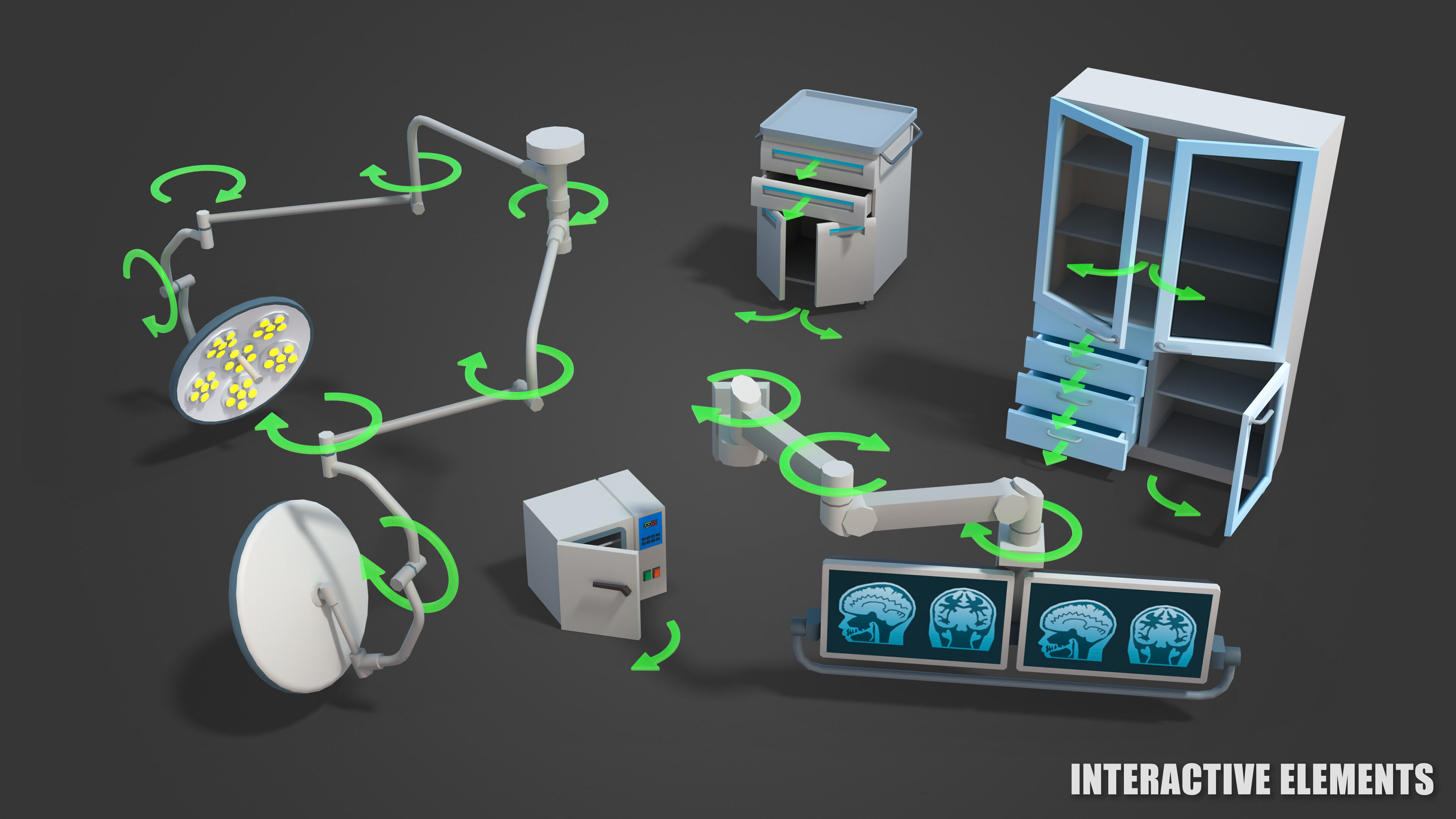 Medical Pack Low-poly 3D model_12