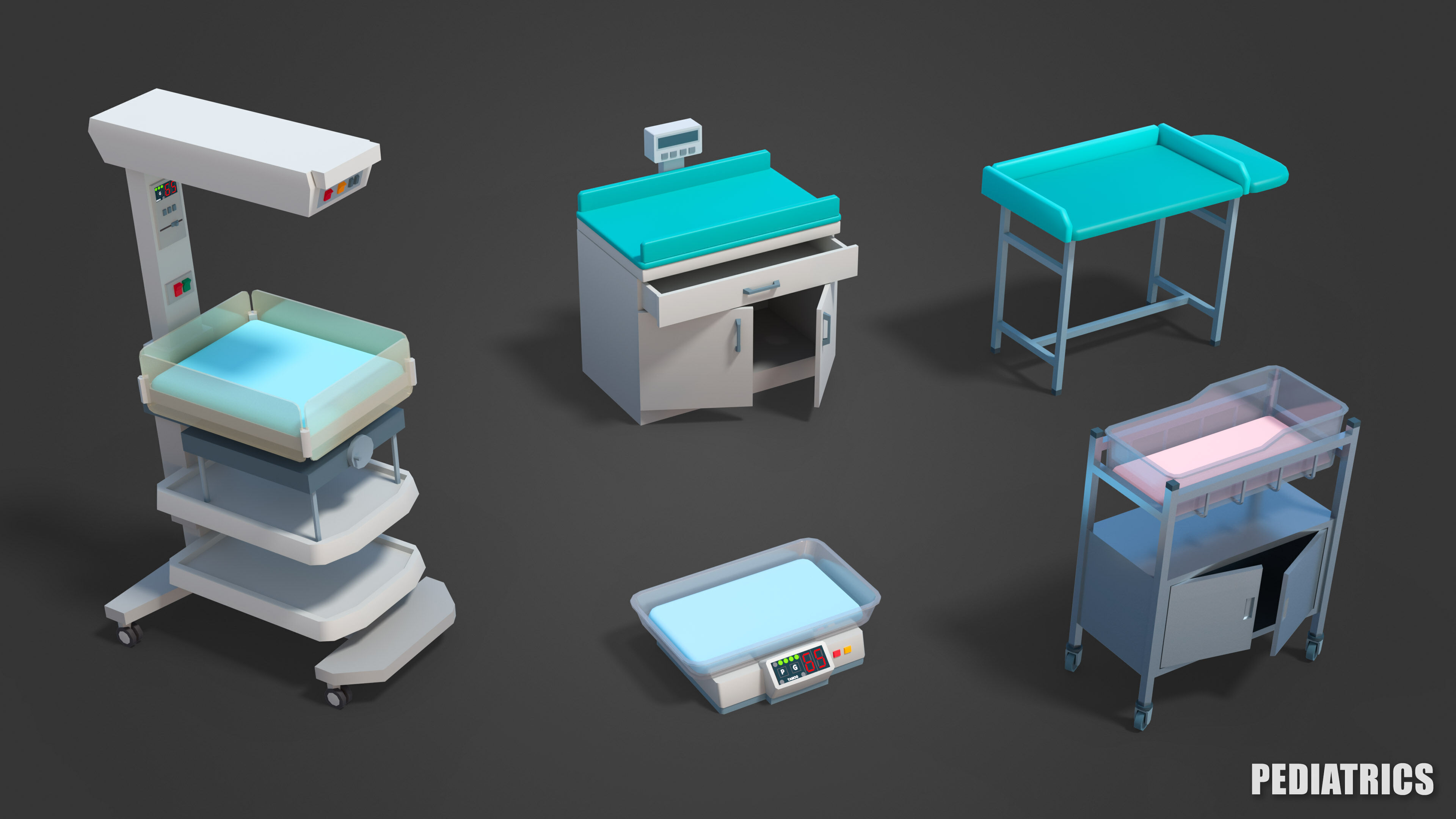 Medical Pack Low-poly 3D model_17