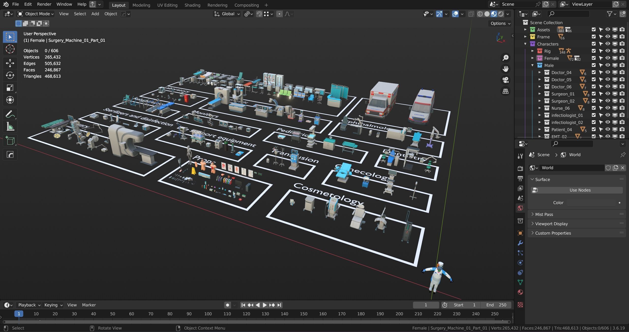 Medical Pack Low-poly 3D model_31