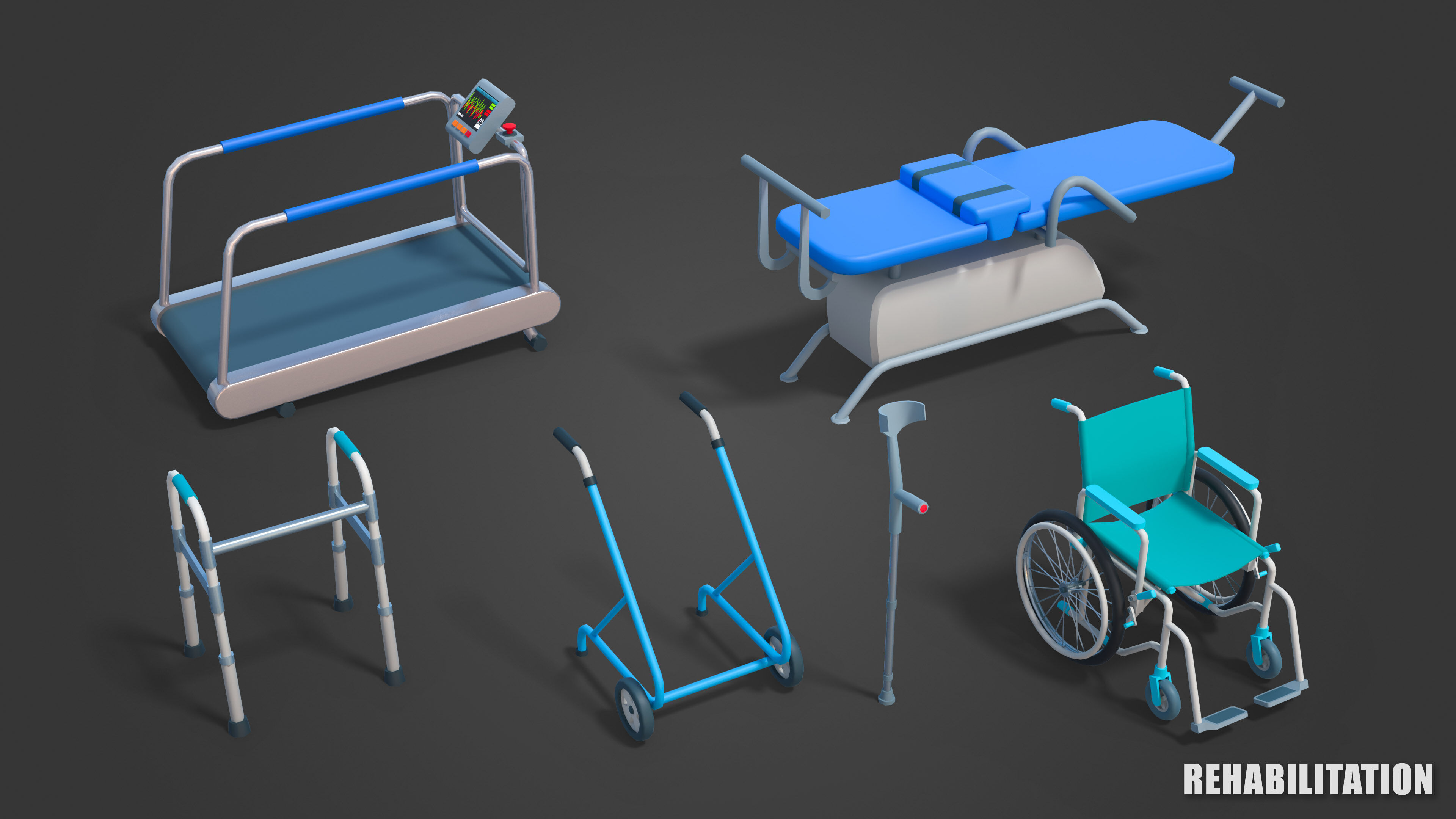 Medical Pack Low-poly 3D model_14