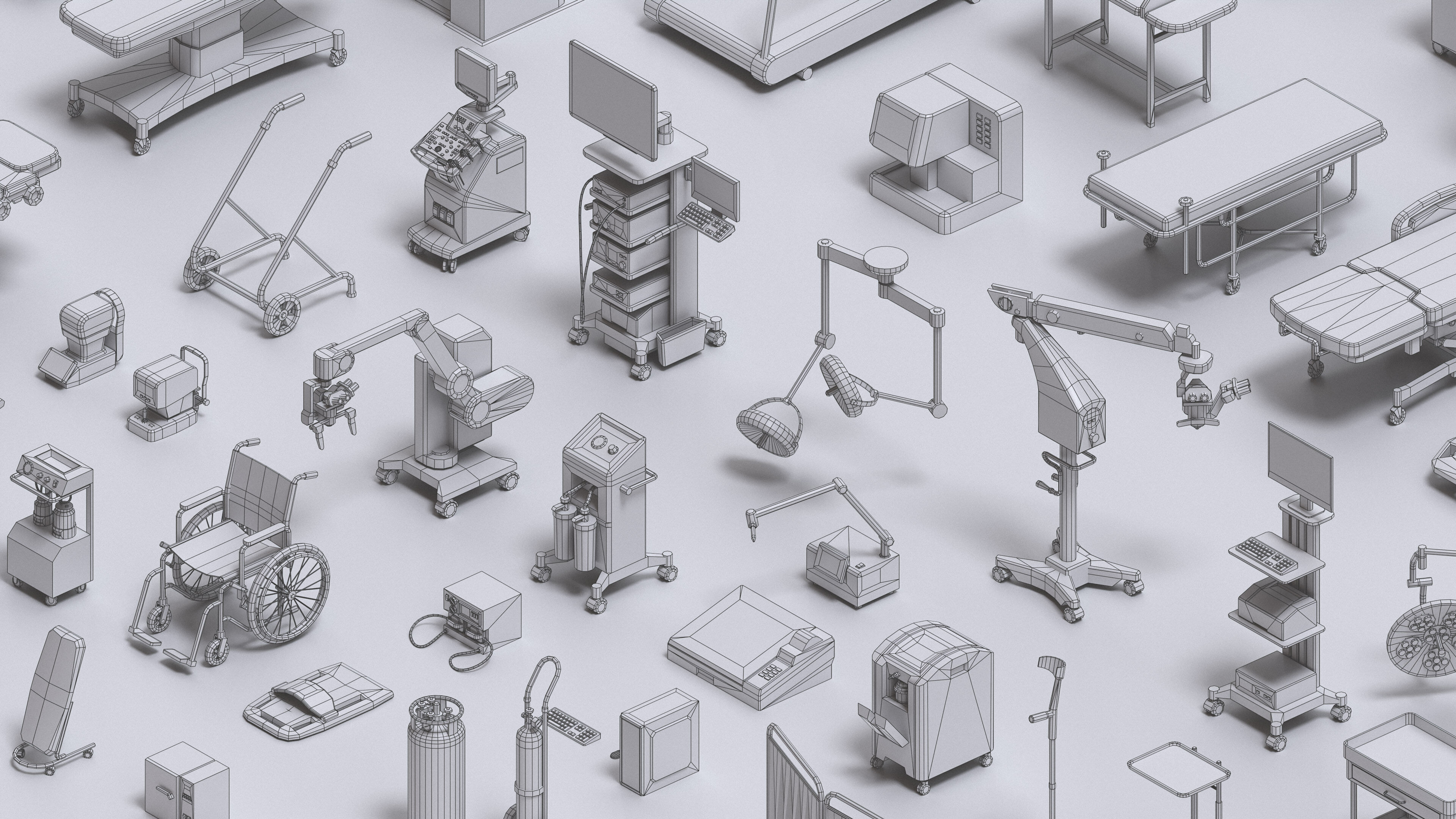 Medical Pack Low-poly 3D model_36