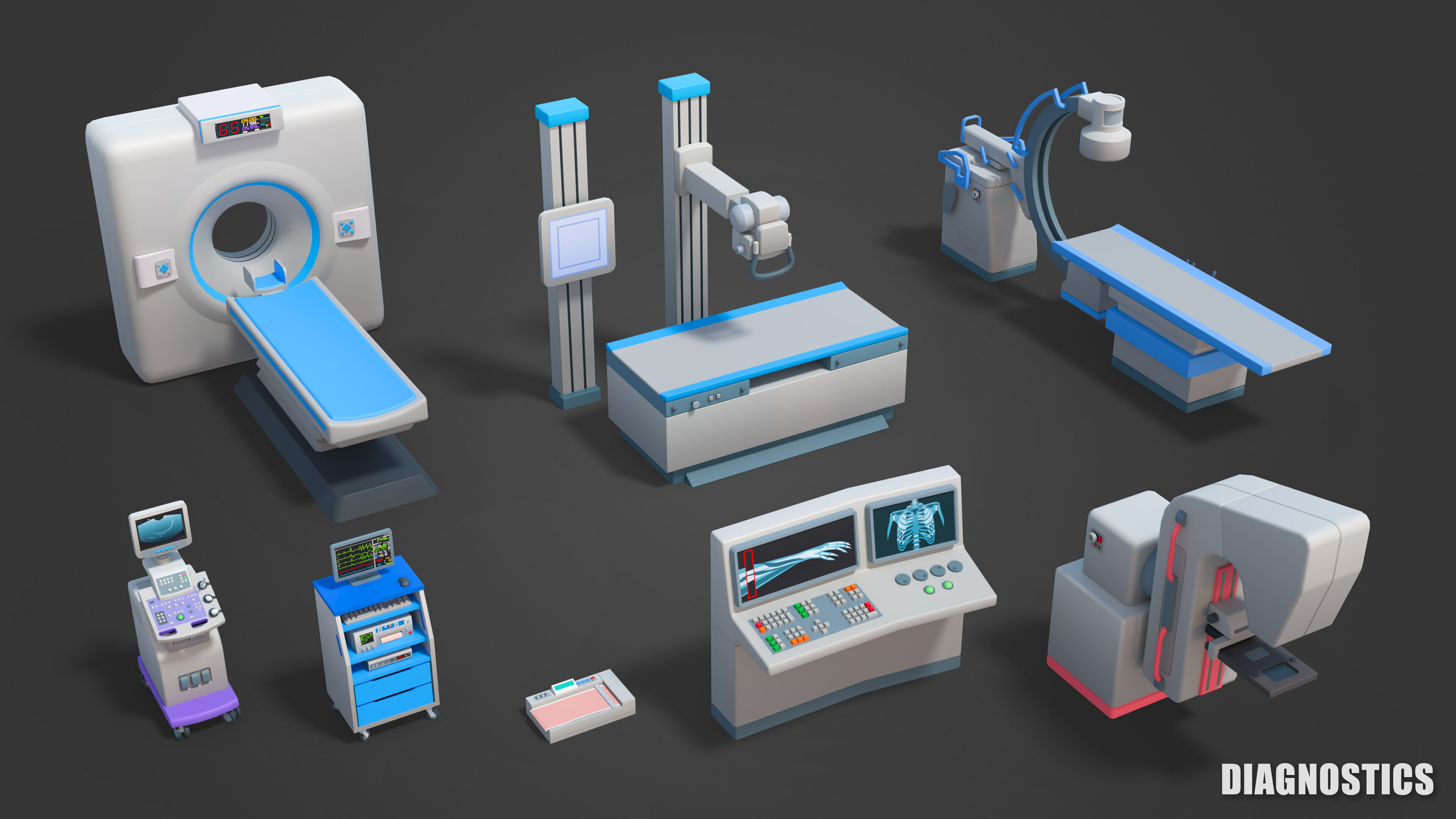 Medical Pack Low-poly 3D model_25