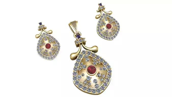 ENGAGEMENT RUBY LOCKET SET 3D PRINTABLE MODEL