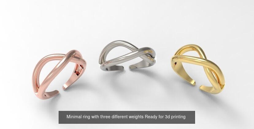 5 Minimal Rings - Pack 3D Model Collection _3