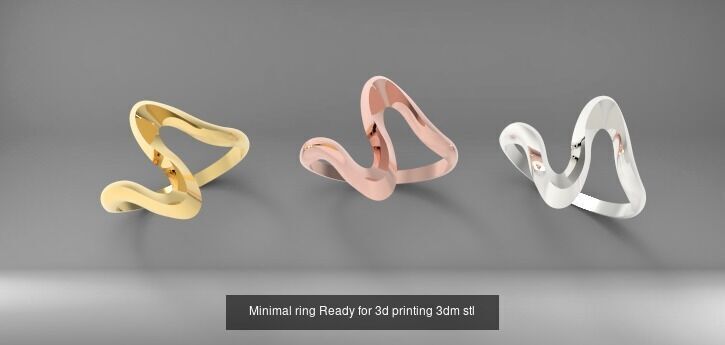 5 Minimal Rings - Pack 3D Model Collection _5