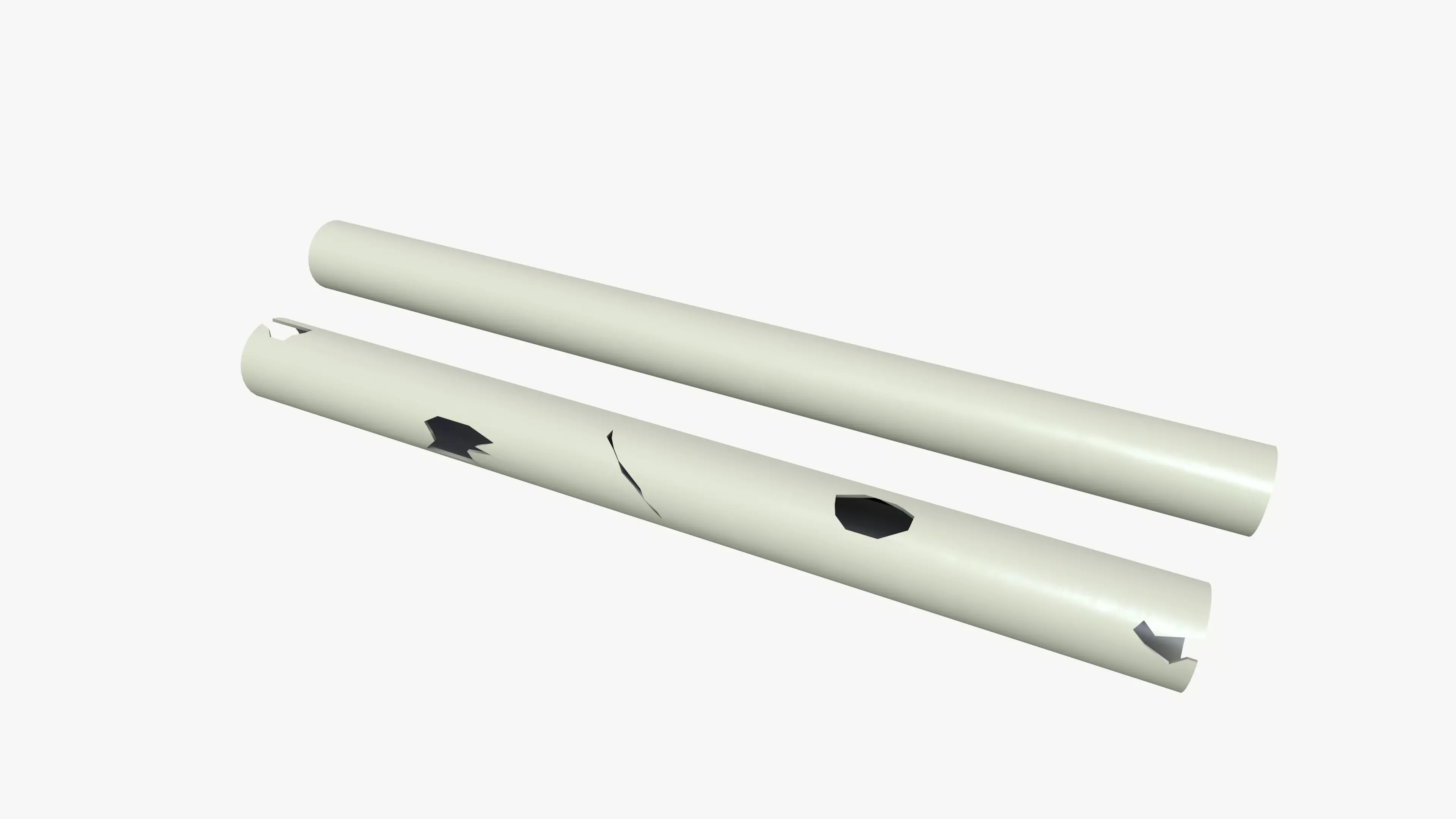 Pipes Low-poly 3D model_0