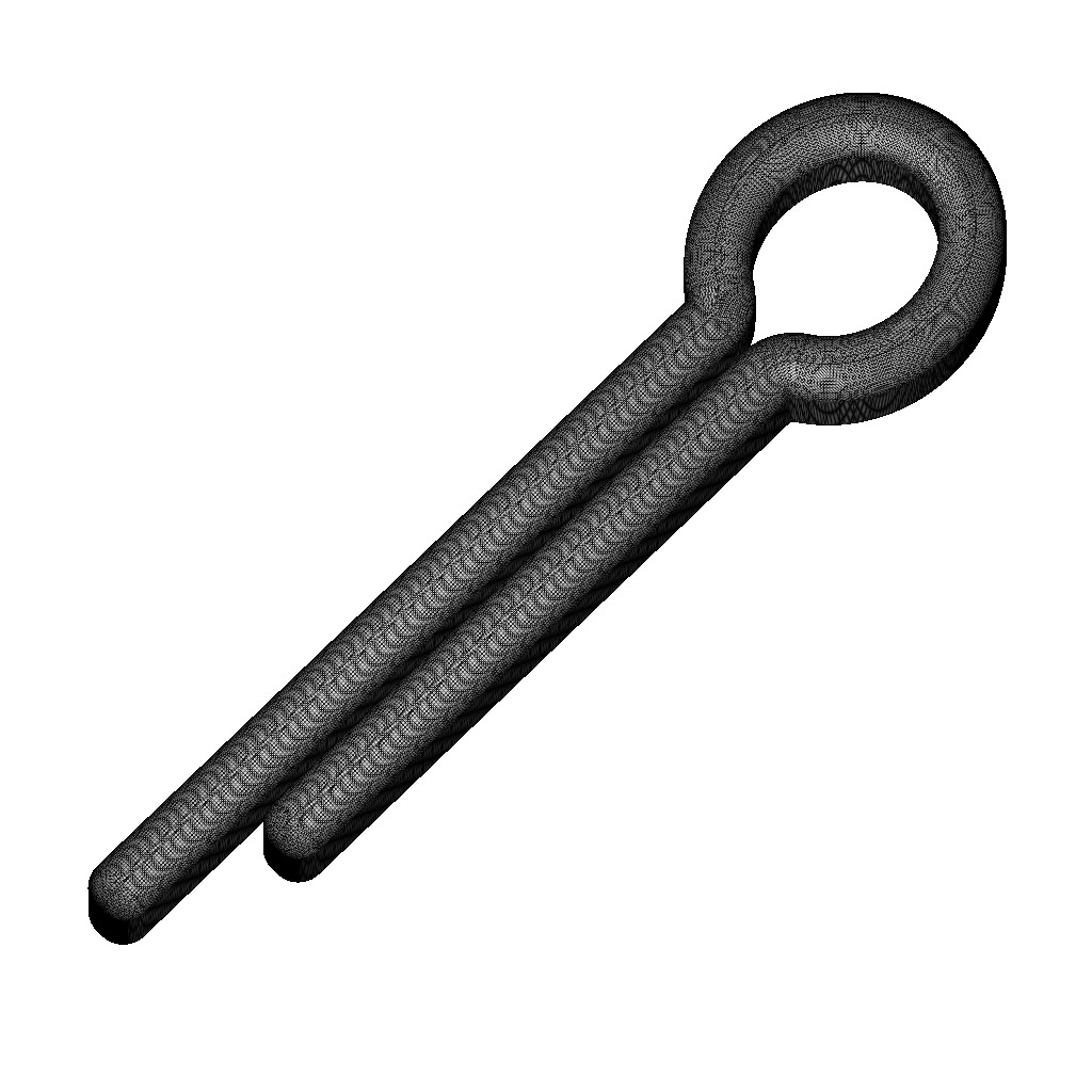 Steel Cotter Pin 3D print model_3