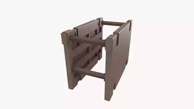 Trench Shield Low-poly 3D model
