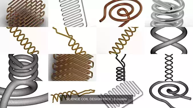 SCIENCE COIL DESIGN PACK 3D Model Collection