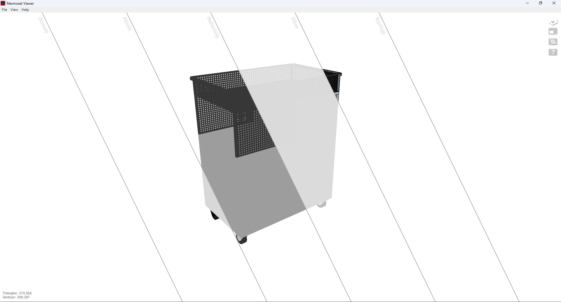 Utility Trolley Cart Low-poly 3D model_29
