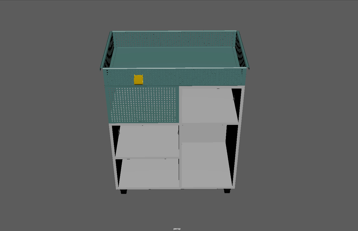 Utility Trolley Cart Low-poly 3D model_10