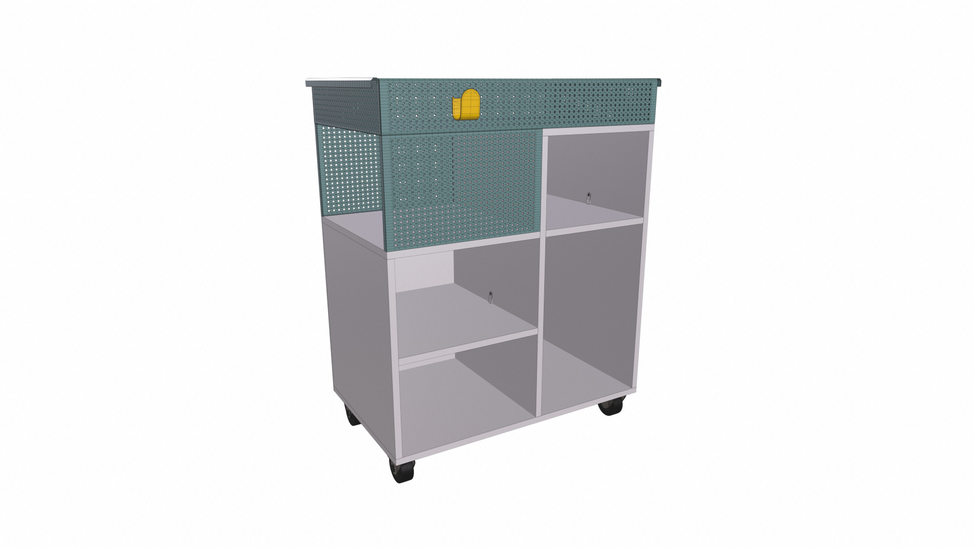 Utility Trolley Cart Low-poly 3D model_6