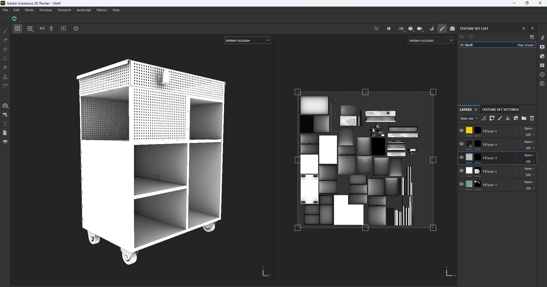 Utility Trolley Cart Low-poly 3D model_27