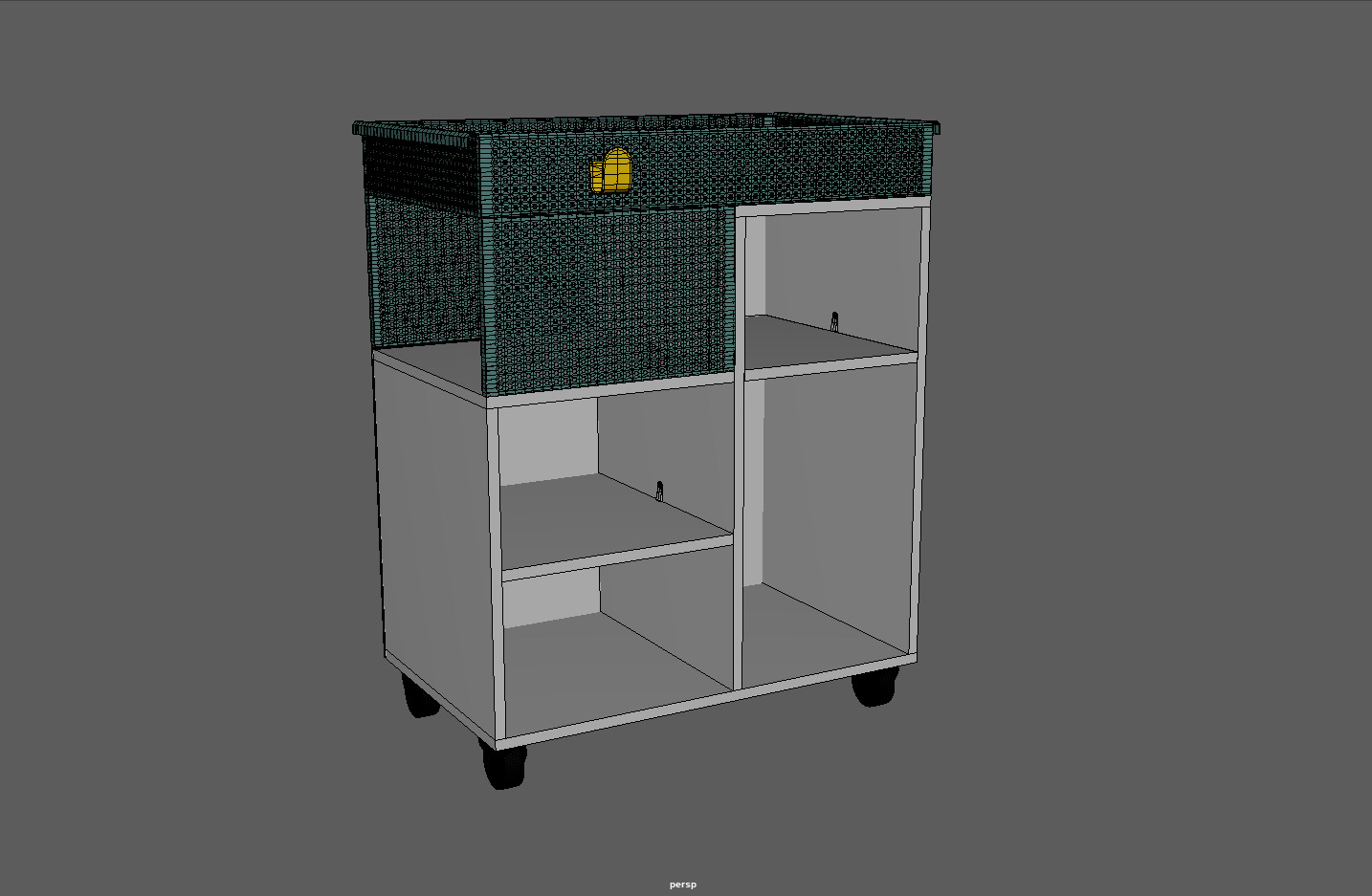 Utility Trolley Cart Low-poly 3D model_8