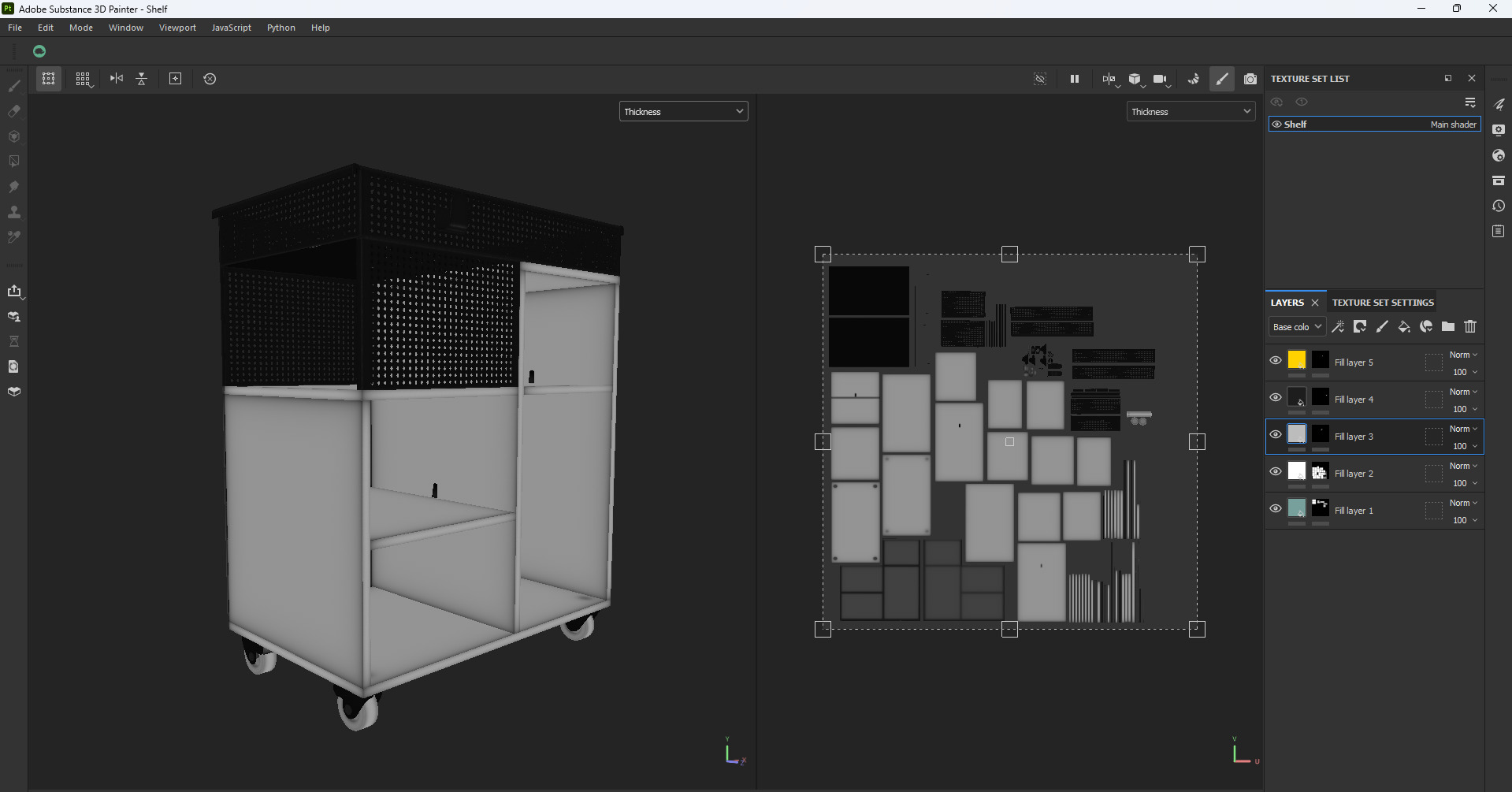 Utility Trolley Cart Low-poly 3D model_18