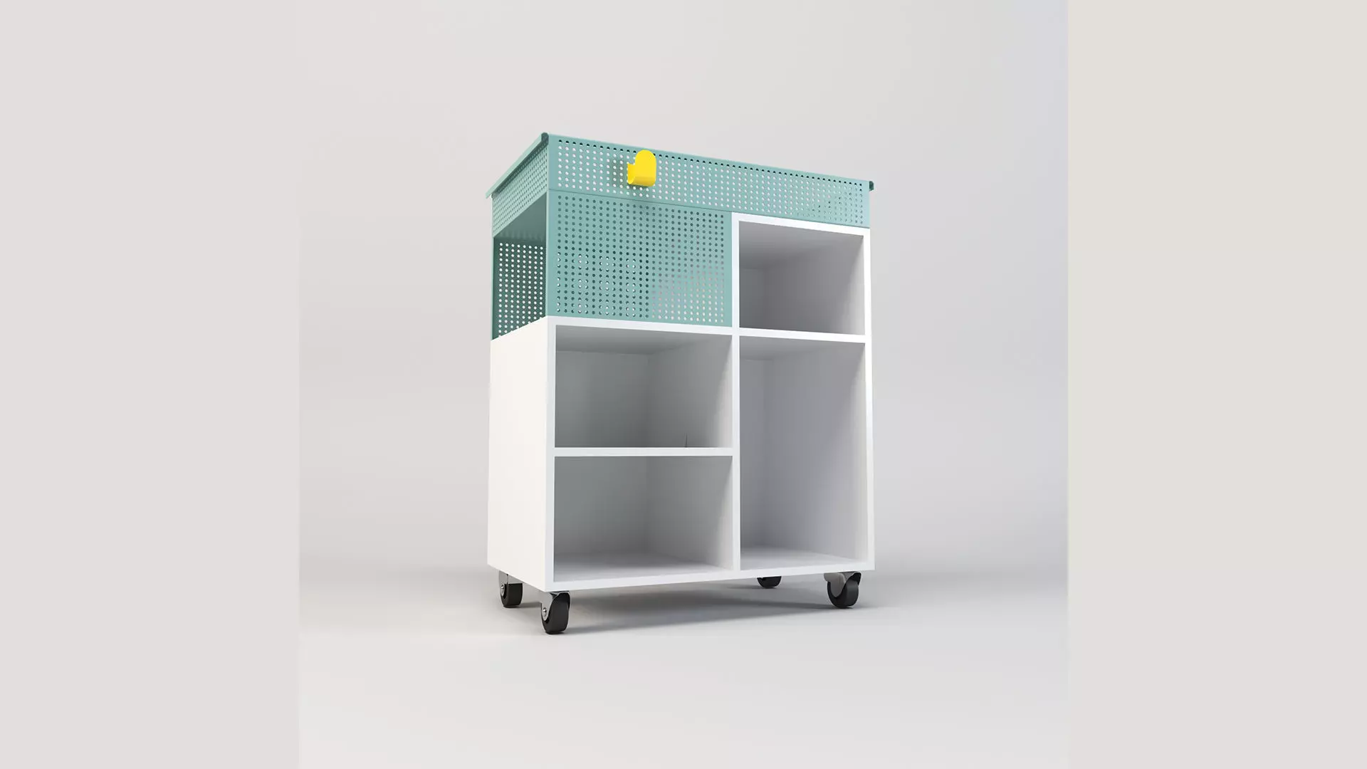 Utility Trolley Cart Low-poly 3D model_0