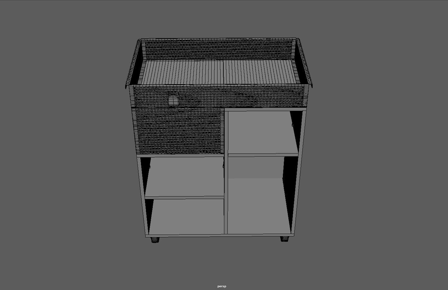 Utility Trolley Cart Low-poly 3D model_12