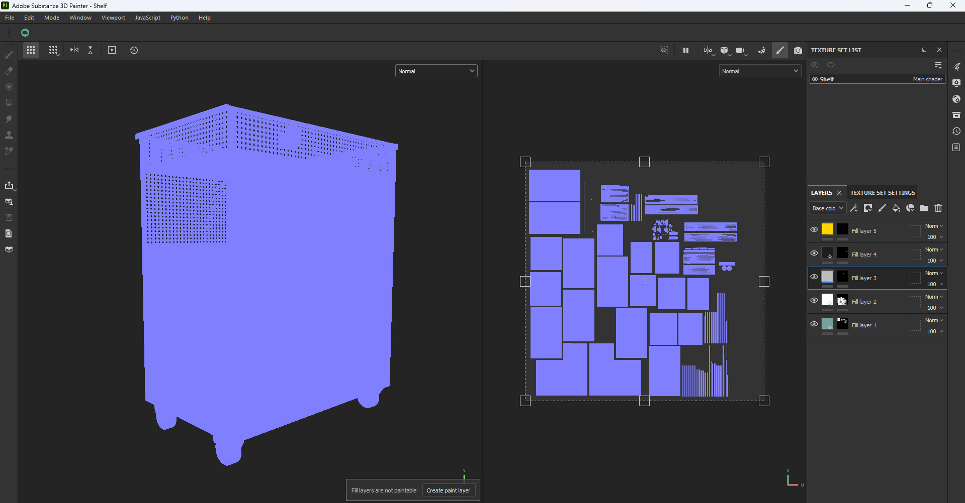 Utility Trolley Cart Low-poly 3D model_24