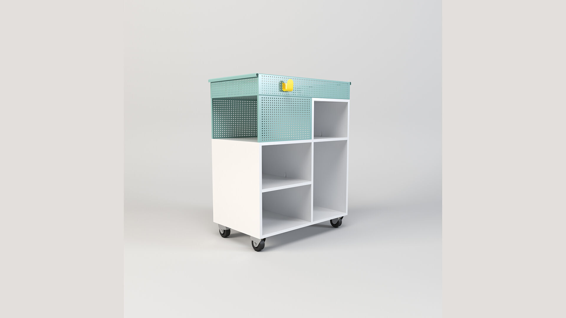 Utility Trolley Cart Low-poly 3D model_5