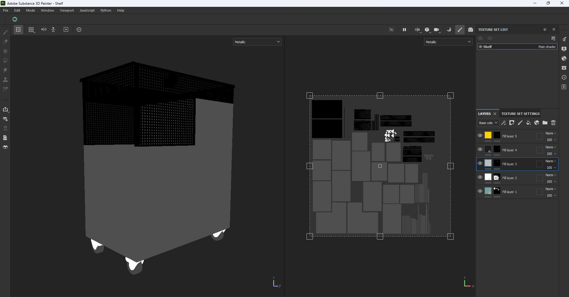Utility Trolley Cart Low-poly 3D model_22