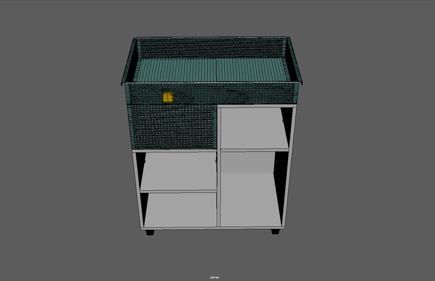 Utility Trolley Cart Low-poly 3D model_11